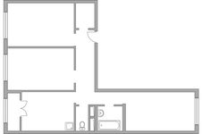 Планировка 3-комнатной квартиры, 69,26 м2