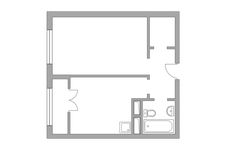 Планировка 1-комнатной квартиры, 36,36 м2