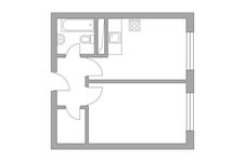 Планировка 1-комнатной квартиры, 32,09 м2