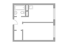 Планировка 1-комнатной квартиры, 31,67 м2