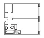 Планировка 1-комнатной квартиры, 32,27 м2