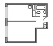 Планировка 1-комнатной квартиры, 29,42 м2