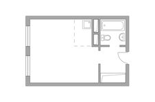 Планировка квартиры студии, 25,93 м2