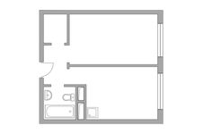 Планировка 1-комнатной квартиры, 32,27 м2