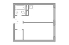 Планировка 1-комнатной квартиры, 32,09 м2