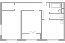 Планировка 2-комнатной квартиры, 54,31 м2