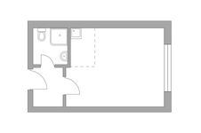 Планировка квартиры студии, 25,15 м2