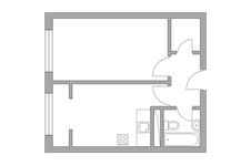 Планировка 1-комнатной квартиры, 35,1 м2