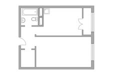 Планировка 1-комнатной квартиры, 39,11 м2