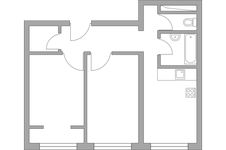 Планировка 2-комнатной квартиры, 50,65 м2