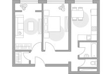 Планировка 2-комнатной квартиры, 51,75 м2