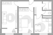 Планировка 2-комнатной квартиры, 50,19 м2