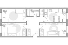 Планировка 3-комнатной квартиры, 71,81 м2