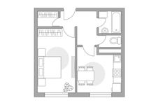 Планировка 1-комнатной квартиры, 33,77 м2