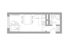 Планировка квартиры студии, 22,16 м2