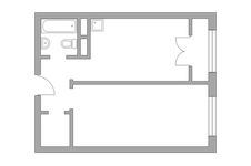 Планировка 1-комнатной квартиры, 36,91 м2
