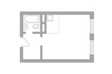 Планировка квартиры студии, 25,93 м2