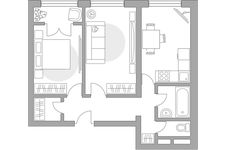 Планировка 2-комнатной квартиры, 50,65 м2
