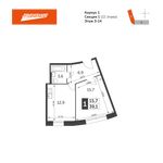 Планировка 1-комнатной квартиры, 39,1 м2