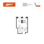 Планировка 1-комнатной квартиры, 26,4 м2