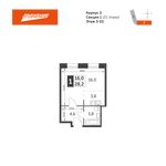 Планировка 1-комнатной квартиры, 28,2 м2