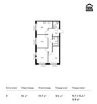Планировка 3-комнатной квартиры, 65 м2