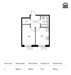 Планировка 1-комнатной квартиры, 34,1 м2