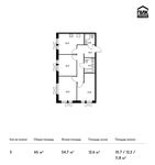Планировка 3-комнатной квартиры, 65 м2