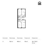 Планировка 3-комнатной квартиры, 76,5 м2