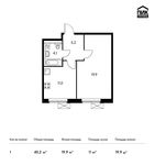 Планировка 1-комнатной квартиры, 40,2 м2