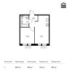 Планировка 1-комнатной квартиры, 35,9 м2