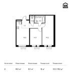 Планировка 2-комнатной квартиры, 59,1 м2