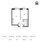 Планировка 1-комнатной квартиры, 36,1 м2