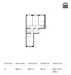 Планировка 3-комнатной квартиры, 84,7 м2