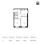 Планировка 2-комнатной квартиры, 51,6 м2