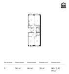 Планировка 3-комнатной квартиры, 76,5 м2