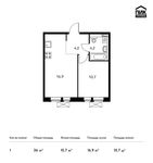 Планировка 1-комнатной квартиры, 36 м2