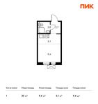 Планировка квартиры студии, 20 м2