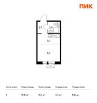 Планировка квартиры студии, 19,8 м2