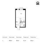 Планировка квартиры студии, 19,8 м2
