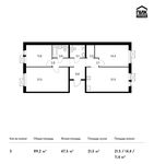 Планировка 3-комнатной квартиры, 89,2 м2
