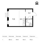 Планировка квартиры студии, 25,2 м2