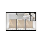 Планировка 2-комнатной квартиры, 59,9 м2