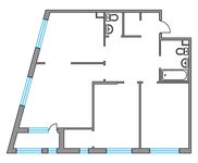 Планировка 3-комнатной квартиры, 77,7 м2