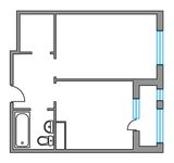 Планировка 1-комнатной квартиры, 40,2 м2