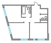 Планировка 2-комнатной квартиры, 51,2 м2