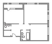 Планировка 2-комнатной квартиры, 67 м2