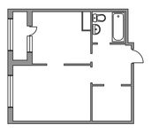 Планировка 1-комнатной квартиры, 39 м2