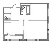 Планировка 2-комнатной квартиры, 64 м2