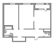 Планировка 2-комнатной квартиры, 66,3 м2